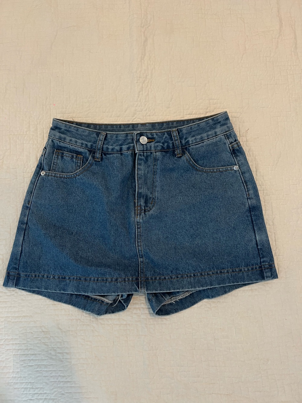Blue Jean Shorts Skirt Skort Size Small